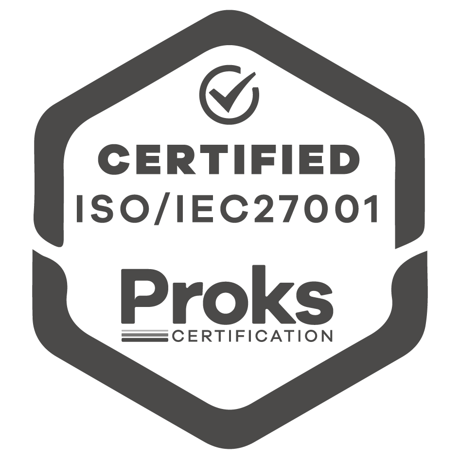 ISO/IEC 27001 certification seal, Proks Certification